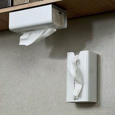 무광 철제 뽑아쓰는 키친 핸드 타올 케이스 봉투 걸이 무광, 1개, 화이트