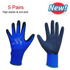 HANVO 두꺼운 니트릴 안전 손바닥 장갑 정비공 코팅 작업, XL, LC301, 1개