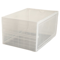 磁吸加厚防塵鞋盒 鞋櫃 運動鞋盒 雜物收納, 透明, 1個