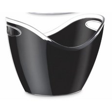 PC透明元寶冰桶 香檳桶 冰桶 4L/8L/12L 塑料啤酒桶 附冰夾, 1個, 8L黑色配夾子  2組