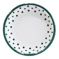 피플스파티 라인도트 파티접시 23cm, 그린, 1세트, 18개