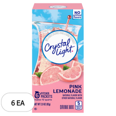 크리스탈라이트 핑크 레몬 에이드분말, 13.7g, 6개입, 8개