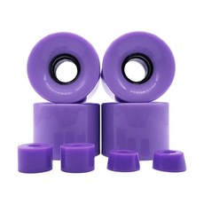 4x 스케이트보드 바퀴 롱보드 바퀴 모든 지형 내리막 크루징을 위한 78A 내구성 PU 크루저 바퀴 롤러, 보라, 1개