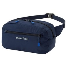 【安全屋】日本 mont-bell 腰包 斜背包 超輕量 胸包 可收納 登山 露營 騎車 戶外 輕便, 海軍藍 M
