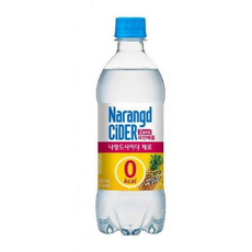 동아오츠카 나랑드사이다 제로 파인애플 (총) 하이볼 달콤한 캠핑준비물 팬트리 탕비실 편, 500ml, 2개