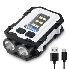 몬리 미니 휴대용 손전등 1500루멘 슈퍼 밝은 LED 토치 USB 충전식 다기능 캠핑 비상 랜턴, Original White