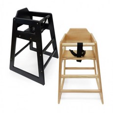 국민아기식탁의자 식당아기의자 업소용아기의자 원목아기식탁의자 원목하이체어 아기이유식의자, 블랙, 아동용의자