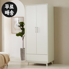 레체 투 서랍 옷장 미니 원룸 키큰 장 안방 옷장 미니 코너 학생 농(800크림화이트), 크림화이트