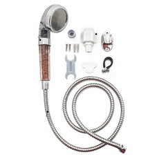 전기 순간온수기 싱크대 세면대 화장실 가정용 사무실 미니 소형 온수기, 수도꼭지형_연결용_샤워기세트