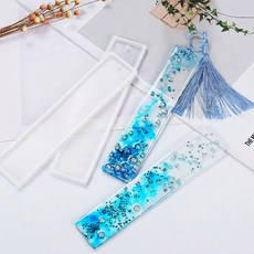 레진아트 공예 북마크 책갈피 만들기 실리콘 몰드, 직사각 중, 1개