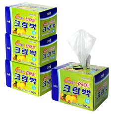 크린랲 컴팩트 크린백 대 30 x 45 cm 100매입, 4개, 100개입, 대(L)
