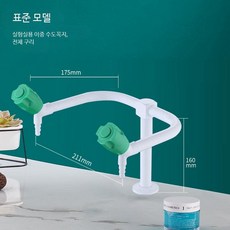 수도꼭지 실험실 수전 카페 싱크대 컨트롤러 레버 학교 공장 특수 실험, 1개, 화이트 황동 실험실 이중