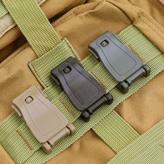몰리클립 molle 웨빙 버클 스트랩 가방 연결 클립, 02몰리클립-아미그린