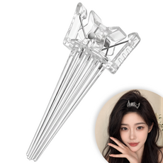 앞머리 뿌리볼륨 집게 헤어 가르마, 1개, 투명색 1개, 투명색