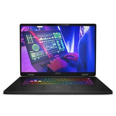 MSI 2025 크로스헤어 A18 HX 라이젠9 라이젠 8000 시리즈 지포스 RTX 5070, 블랙, A8WGKG-R9 QHD+ 얼티밋, 512GB, 16GB, Free DOS