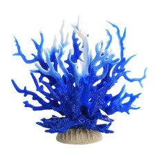 仿真漸層珊瑚樹 魚缸裝飾品 17x6.5x14.5cm, 1個