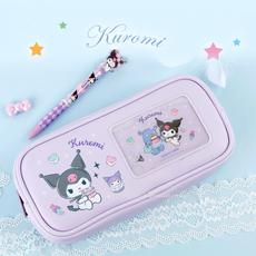 여학생필통 KC인증 사진수납가능한필통 일러스트 홀더필통 펜파우치 초등학생필통, 1개, 쿠로미