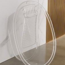 더문샵 투명 빨래판 대야 찌든때 세탁용품 걸레 양말 손세탁, 1