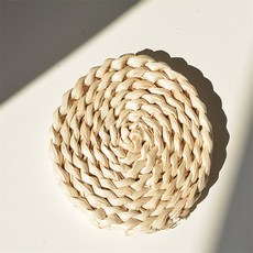 호탑 라탄공예 티코스터 라탄받침대원형