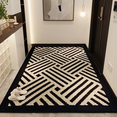 고급 두꺼운 사계절 사이잘룩러그 대형 카페트 미끄럼방지 현관 거실 침실용 사방치기 바닥 방오 매트