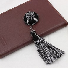 황금 커튼 술 레이스 행잉 볼 작은 펜던트 스파이크 장식 룸 액세서리 옷용 프린지 1, Black, 1개