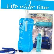 필터정수 휴대용 라이프 워터 정수 필터 워터백 포함, 본상품