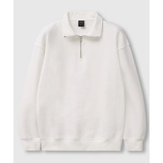 리메인세컨드 오버핏 하프집업 카라넥 스웨트 셔츠 [크림]