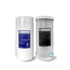 CLEAN PURE 10英吋大胖PP濾心(5微米) x 1 + CTO壓縮柱狀活性碳濾心 x 1 - 全戶型大胖濾心適用, 1個, 3組