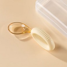 寶寶勺子兒童學吃飯訓練勺嬰兒矽膠PPSU不銹鋼輔食短柄勺叉, 1個, 如圖所示1762, PPSU彎柄單勺-黃色配收納盒