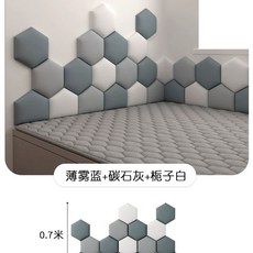 벽면 쿠션 벽가드 가구 모서리 벽매트 퍼즐 육각형 충격방지, N. 회색 회백색 1.2m x 0.7m