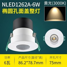 캠핑용 무선 실링팬 조명 모기퇴치 천장형 USB충전, M. 6W 타원형 홀 드릴링 753000K