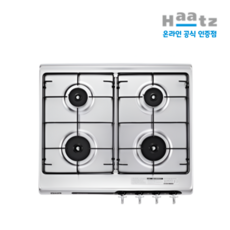 하츠 가스쿡탑 4구 빌트인 가스레인지 교체 매립형 타공 560x480, LNG, HGR-4050CKS