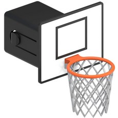 5.1cm(2인치) 농구 후프 히치 커버 플러그 재미있는 스포츠 테마 트레일러 히치 인서트 5.1cm(2인치) 리시버 3D 프린트 독특한 자동차 액세서리 남성용 선물, 5.1cm(2인치) 농구 후프 히치 커버 플러그, 재미