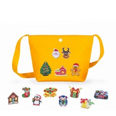 꾸미기 크로스백 세트(옐로우) 패치 DIY, 테디베어(T)