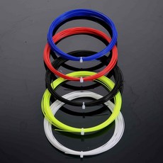 高彈力耐磨羽毛球拍線 防斷通用球拍線 羽毛球拍修補線, 藍色線（高彈耐打）,兩條羽線+2條白色保護頭貼, 1個