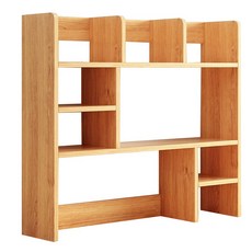 SeekFun 스탠드 책상 책꽂이 수납 선반 정리 공간활용 튼튼한 책장, 내추럴, 3단