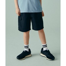 MUSINSA STANDARD KIDS 나일론 벨티드 밴딩 카고 쇼츠 [블랙] 418461