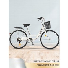 장보기 자전거 바구니형 클래식 바구니 달린 출퇴근용, 1개, 1cm, 1_레트로 옐로우 고급