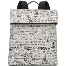DKNY 여성용 핸드백 마시멜로우/블랙 원사이즈 틴슬리 백팩, Marshmellow/Black