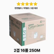 그린코리아 코튼데코 2겹 점보롤 250m 16롤, 16박스