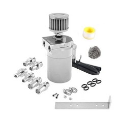 오일캐치탱크 연료서지캔 자동차튜닝 엔진수명연장 브리더튜브 occ-1041이, 은색 브라켓