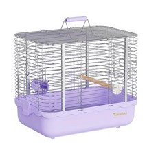蹦蹦鳥-台灣現貨 優嗖 楓林籠 304不銹鋼外出籠 橫絲 大空間 手提籠鳥籠運輸籠 耐摔 (店到店限一個), 大號楓林籠 (紫色), 1個