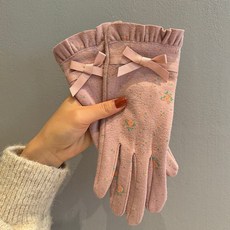 秋冬薄款女士觸屏保暖手套 開車防寒學生薄絨手套