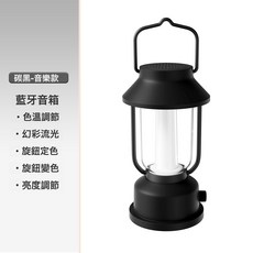 LED戶外露營氛圍充電超長續航夜燈塔應急手電帳篷照明小夜燈, 黑:1200