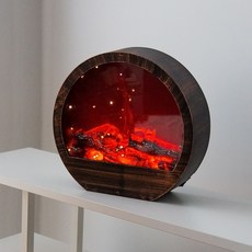 mcuru 감성 무드등 LED 불멍 USB 분위기 조명, 원형