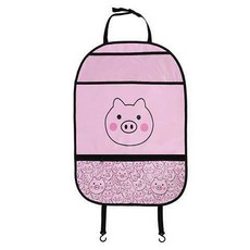 汽車座椅椅背防踢墊兒童卡通保護墊車用防髒墊後排防踢墊汽車用品汽車裝飾, 豬小弟-長款升級加厚, 1個