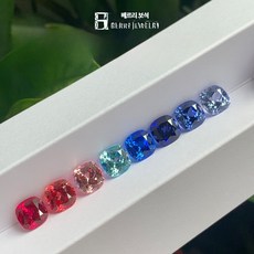 합성보석 모조품 큐빅 DIY 재료 다양한 형태 원석보석 패션 주얼리용 컬러 스톤, 1개, 레드 보석 5x5mm