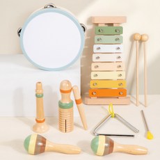 兒童木質早教奧爾夫樂器6件套, 奧爾夫早教樂器6件套0.84kg, 1個