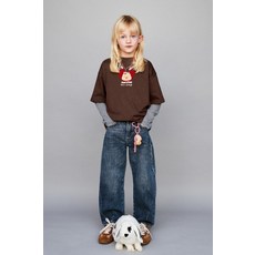 [국내배송] 자라 ZARA 플록 카피바라 CAPYFUN © 티셔츠 - 브라운 938065