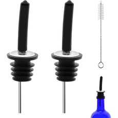 병따개 2개와 2개 알코올용 주류병따개 올리브유 먼지 뚜껑이 있는 주류따개 스피드따개 2개의 파우치 + 고무 2, 2